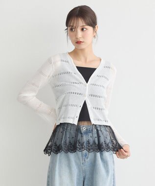 earth music&ecology チュールレースヘムインナー Black