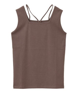 Green Parks マルチストラップテレコタンク Brown