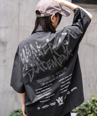 WEGO 【ユニセックス着用ITEM】ミリタリーハーフスリーブシャツ ブラック