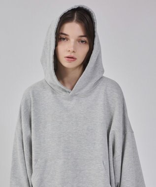 WEGO 【ユニセックス着用ITEM】バルーンクロップドプルパーカー 杢グレー