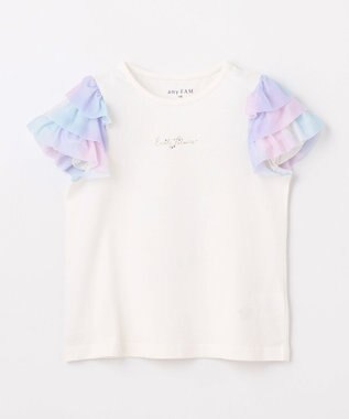 ANY KIDS 接触冷感 レインボーチュール Tシャツ ホワイト