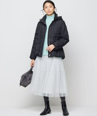 組曲 ラメチュールプリーツ スカート シルバー系