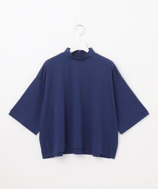 UNFILO ハイネッククロップドTシャツ ブルー