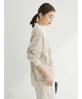 Green Parks ニュアンス柄ニットカーディガン Beige