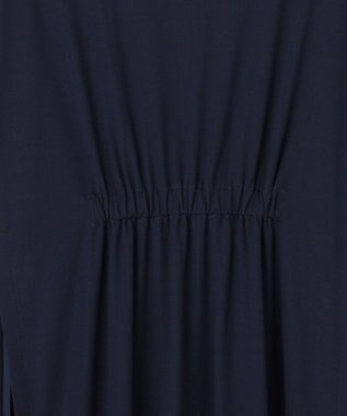 ANY SIS L プリーツ加工 ワンピース ネイビー