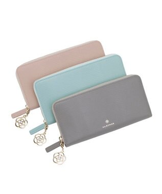 CLATHAS ペーシュ ラウンド長財布 ダークグレー