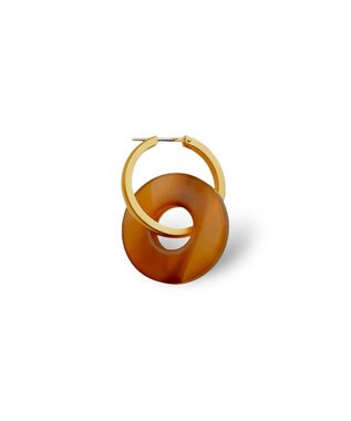 susui 【doughnut】フープピアス L (YGMAT)_片耳 ブラウン
