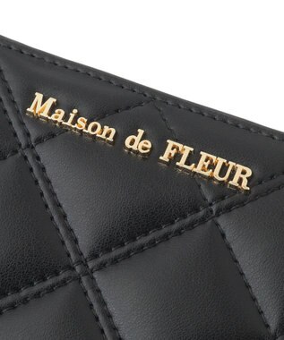 Maison de FLEUR チュールストラップウォレット Black