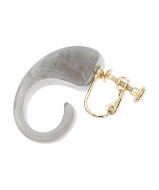 AMERICAN HOLIC スパイラル樹脂イヤリング Ivory