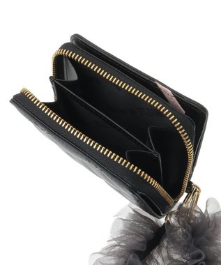 Maison de FLEUR チュールストラップウォレット Black