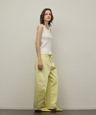 GRACE CONTINENTAL リブニットタンクトップ ホワイト