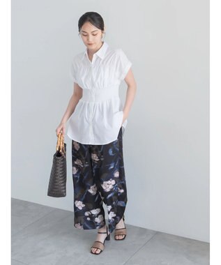 Te chichi 【接触冷感】ターンバックスリーブシャーリングブラウス オフホワイト