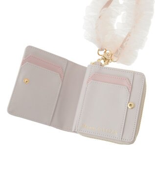 Maison de FLEUR チュールストラップウォレット Light Pink