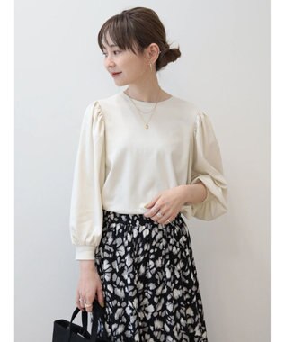 AMERICAN HOLIC ドルマンギャザー７分袖カットプルオーバー Ivory