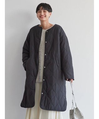 AMERICAN HOLIC 【WEB限定】あったかリバーシブルキルティングコート Black