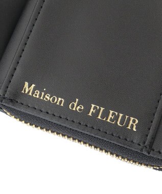 Maison de FLEUR チュールストラップウォレット Black
