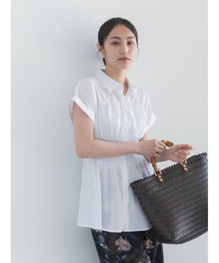 Te chichi 【接触冷感】ターンバックスリーブシャーリングブラウス オフホワイト