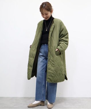 AMERICAN HOLIC 【WEB限定】あったかリバーシブルキルティングコート Khaki