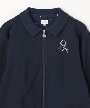 組曲 KIDS 【150-160㎝】ラウンドカラージップアップパーカー ネイビー