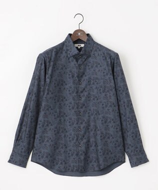 JOSEPH ABBOUD 【キングサイズ・自然な光沢感】コットンビエラフラワープリント シャツ