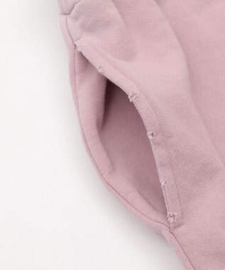 WEGO 【ユニセックス着用ITEM/ウエストゴム】ダメージアップリケショートパンツ ピンク