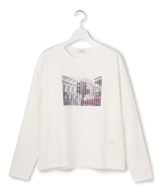 ICB 【30th ANNIVERSARY】 LONDONフォトプリント ロングスリーブTシャツ オフホワイト
