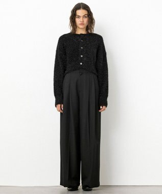 NAVE 【Nave・洗える】2WAYツイル ワイドパンツ ブラック系