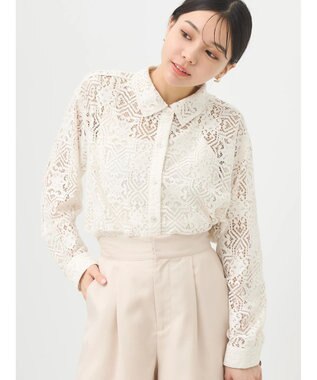 earth music&ecology レースショートシャツ