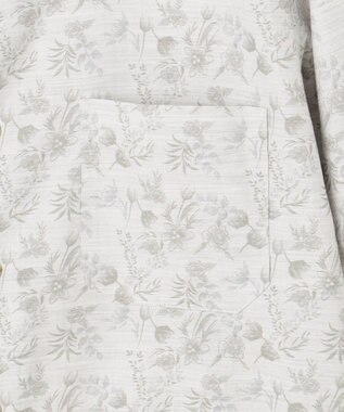 JOSEPH ABBOUD 【キングサイズ・自然な光沢感】コットンビエラフラワープリント シャツ アイボリー系5