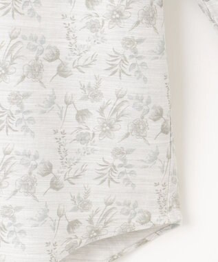 JOSEPH ABBOUD 【キングサイズ・自然な光沢感】コットンビエラフラワープリント シャツ アイボリー系5