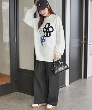 WEGO フラッフィーグラフィックBIGニットプルオーバー 柄12