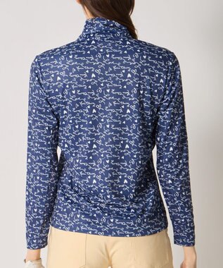 FILA GOLF／marie claire 【marie claire SPORT】 ハーフZIP長袖シャツ ネイビー