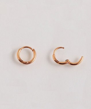 Phoebe 【金属アレルギー対応】ミニフープペアピアス  ローズゴールド/BOX付き ローズゴールド