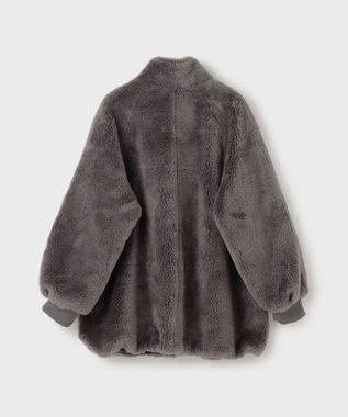 GRACE CONTINENTAL ウールボアブルゾン チャコール