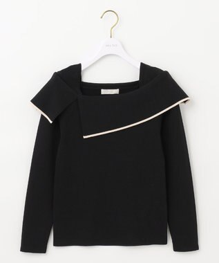 ANY SIS 【洗える】フレアカラープルオーバー ブラック