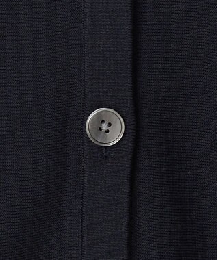 J.PRESS LADIES COTTON ACETATE DRY バタフライスリーブ カーディガン ネイビー系