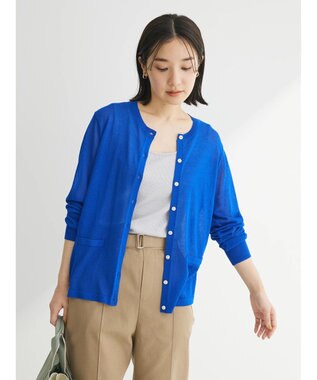 Green Parks 推しニット　クルーネックカーディガン Blue