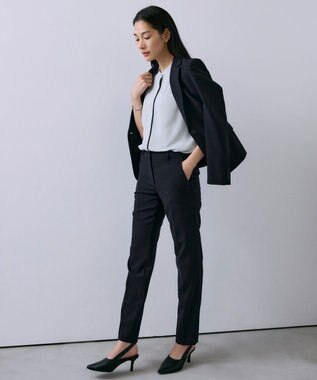 ICB 【接触冷感・防シワ・速乾・洗える】レーヨンライクトロ テーラードジャケット ネイビー系