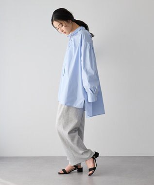 YECCA VECCA タイプライタースキッパーオーバーシャツ Sax