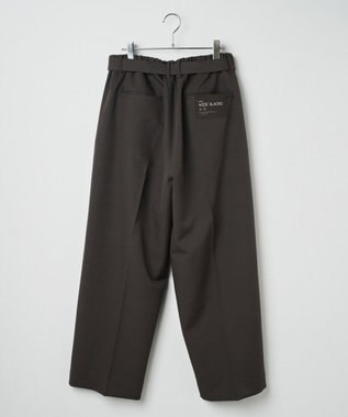 WEGO トロミ　ベルト付きワイドスラックス ブラウン