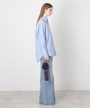 MOONBAT 【遮光/晴雨兼用日傘】POLO RALPH LAUREN（ポロラルフローレン） 折りたたみ日傘 エンブフリル 遮熱 UV ディープブルー