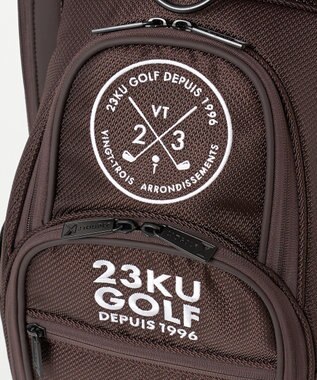 23区GOLF 【UNISEX】 ドビークロス キャディバッグ ダークブラウン系