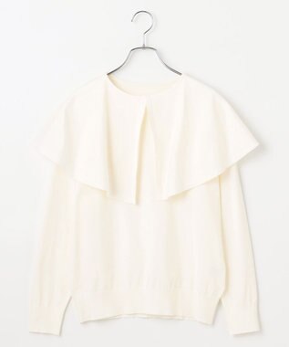 #Newans 【洗える】ケープカラープルオーバー ホワイト