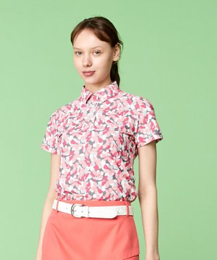 23区GOLF 【WOMEN】【吸水速乾・UVケア】ＳＡＫＵＲＡモチーフプリント 半袖シャツ ピンク系5