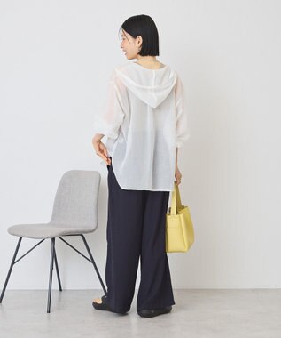 AMERICAN HOLIC シアーフーディーシャツ Off White