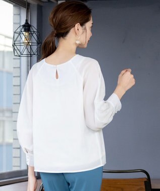 Tiaclasse 【洗える】ラグランパフスリーブブラウス オフホワイト