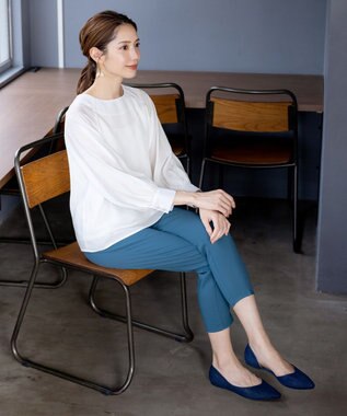 Tiaclasse 【洗える】ラグランパフスリーブブラウス オフホワイト