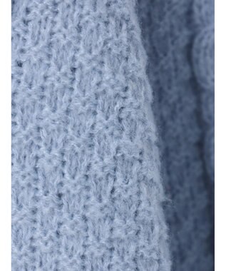 earth music&ecology ケーブルニットパーカー Grayish Blue