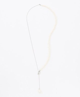 ANY パールラリエットネックレス シルバー
