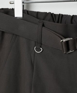 WEGO トロミ　ベルト付きワイドスラックス ブラウン